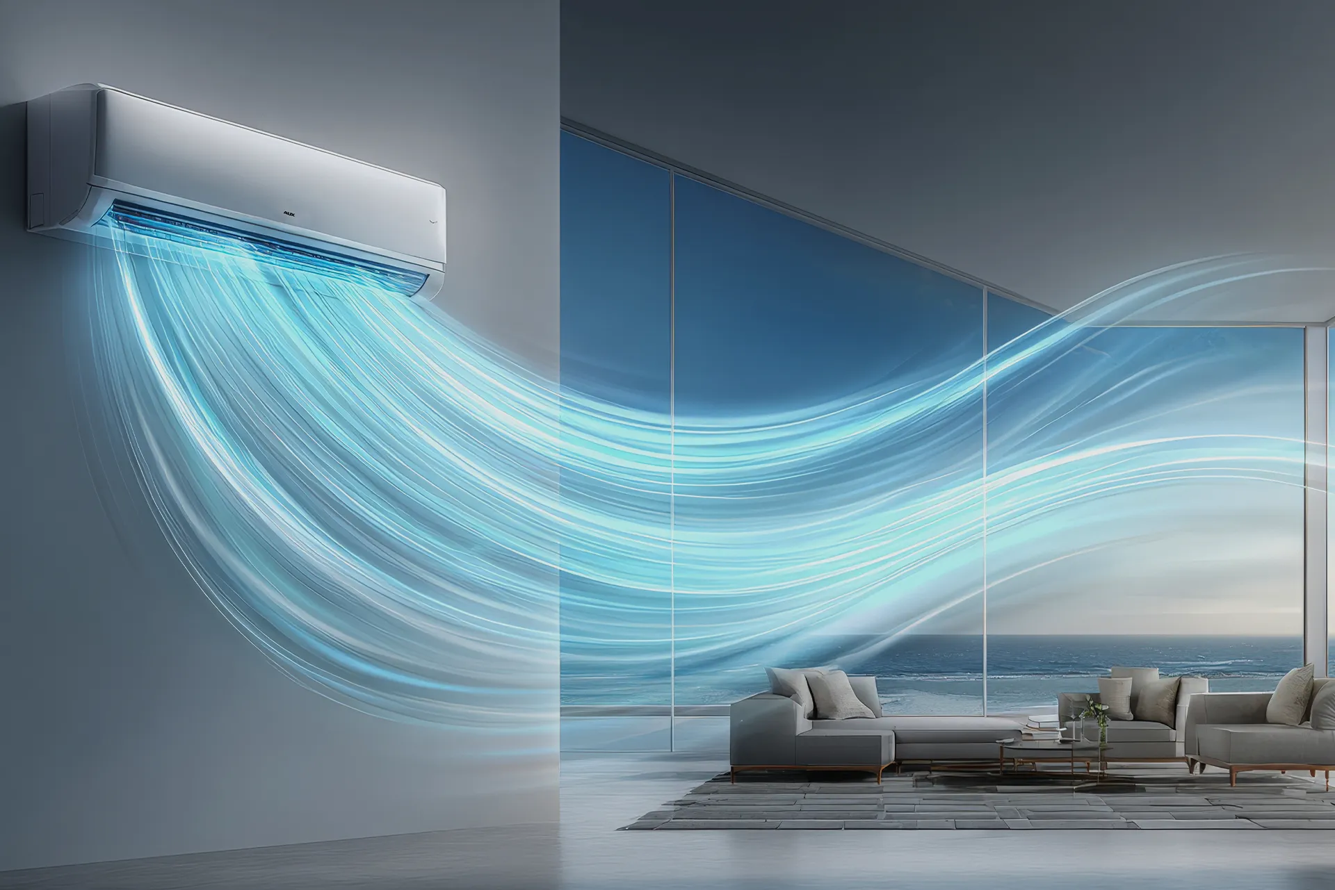 Aux AC product branding Dubai