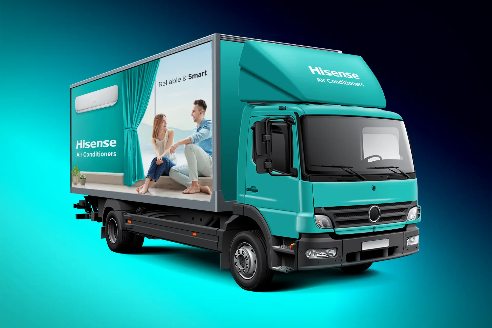 Hisense Air conditioner truck branding Dubai