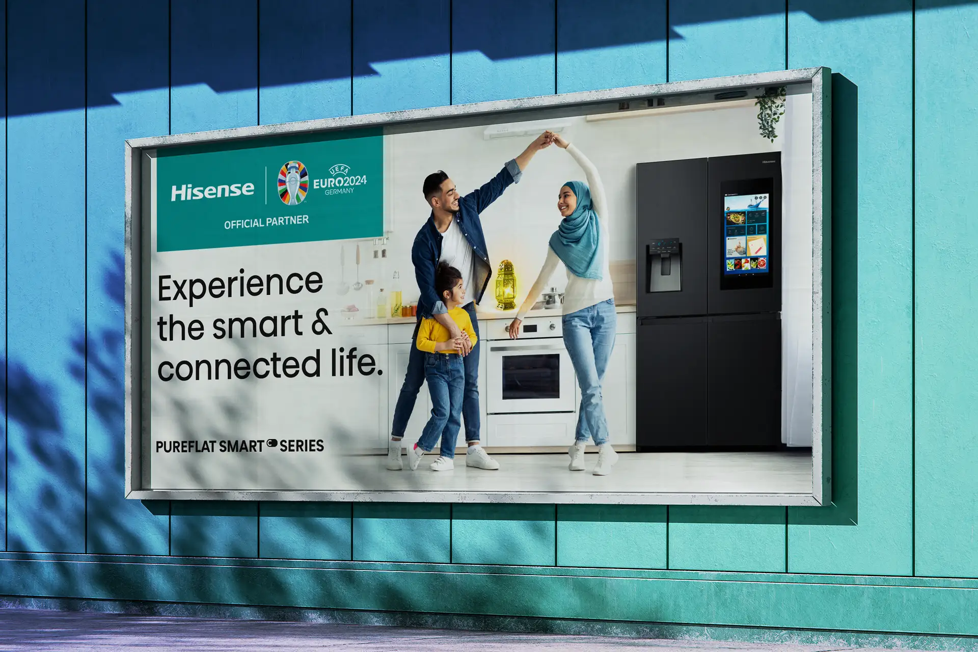 Hisense home appliances showroom branding Dubai